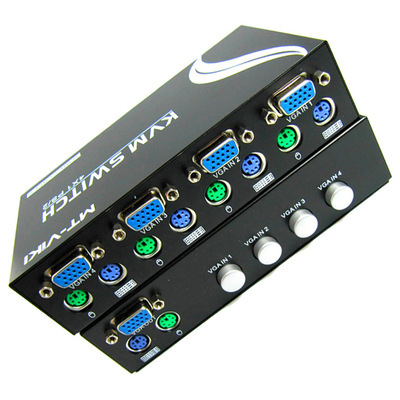 【邁拓維矩 MT-KVM4AT KVM切換器 4口手動 PS/2接口切換器 一年包換】價格,廠家,圖片,轉(zhuǎn)換器/切換器,上海觀城電子科技-